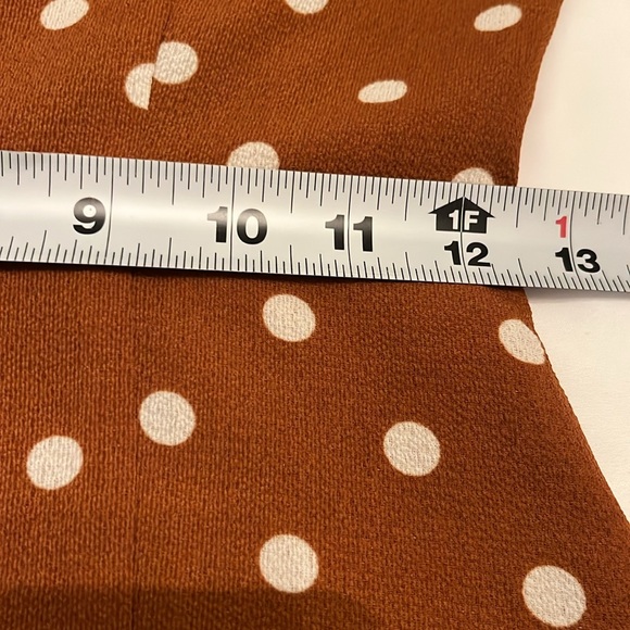 Polka Dot Midi Dress in Burnt Orange Small - Picture 11 of 16